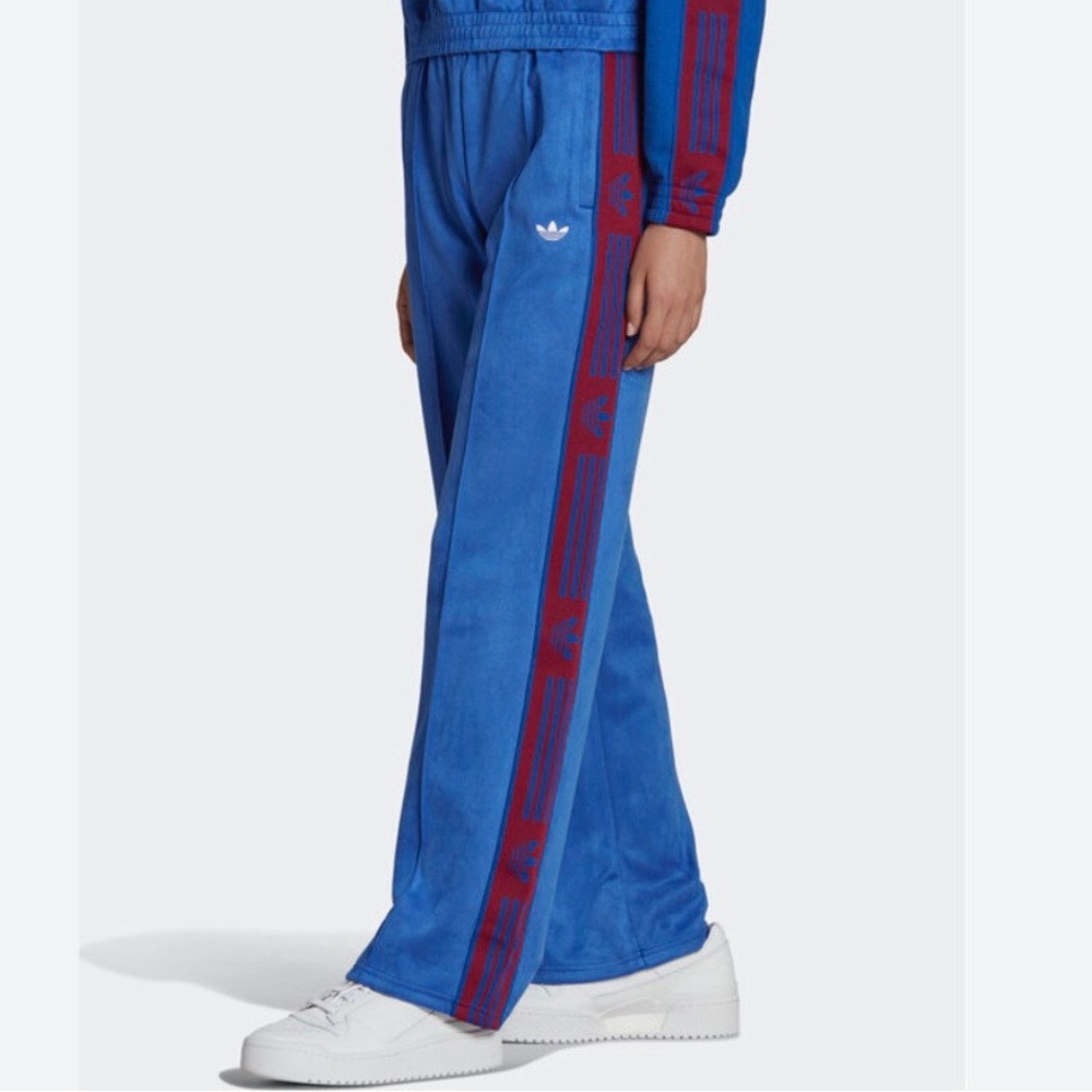 Adidas Originals Faux Suede Blue Track Pants